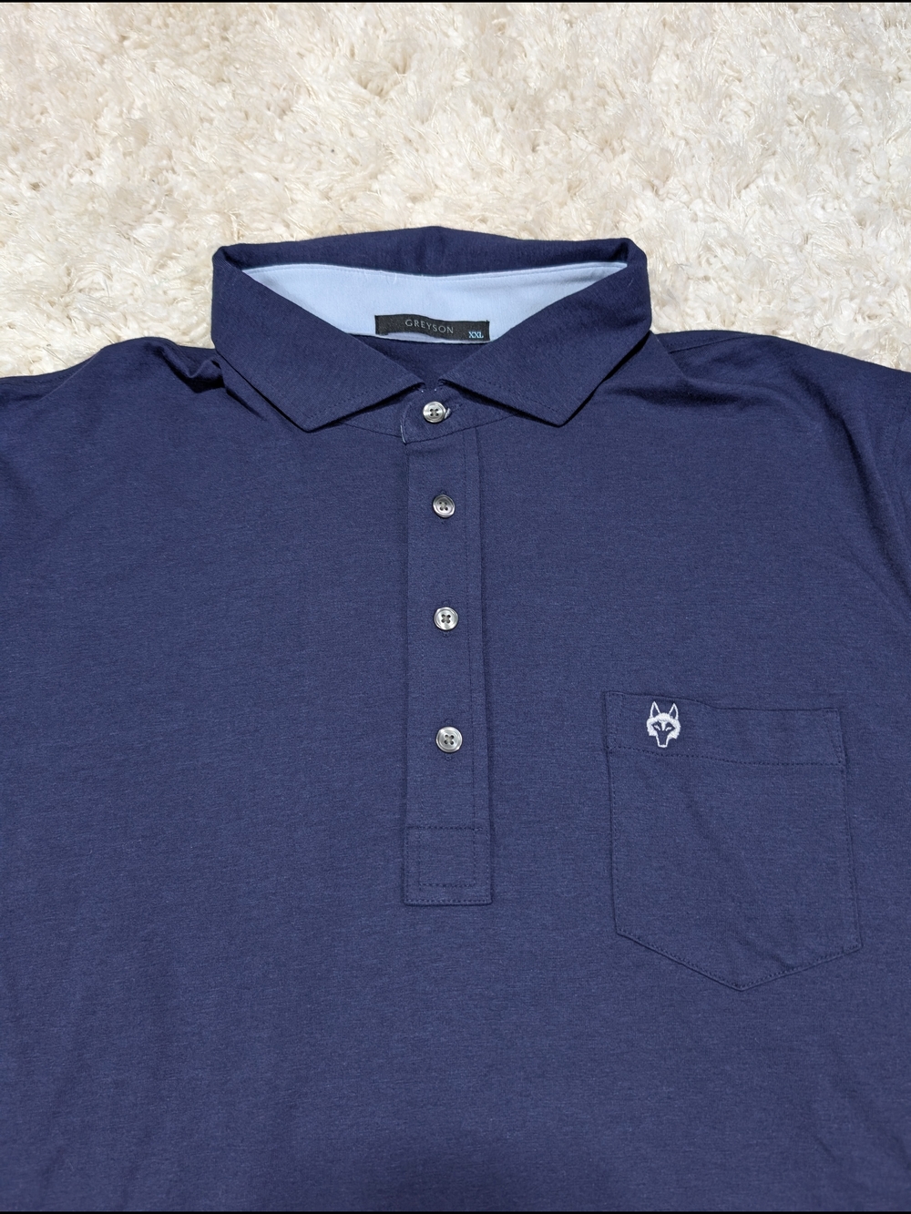 Greyson Men’s Navy Polo Shirt with Pocket